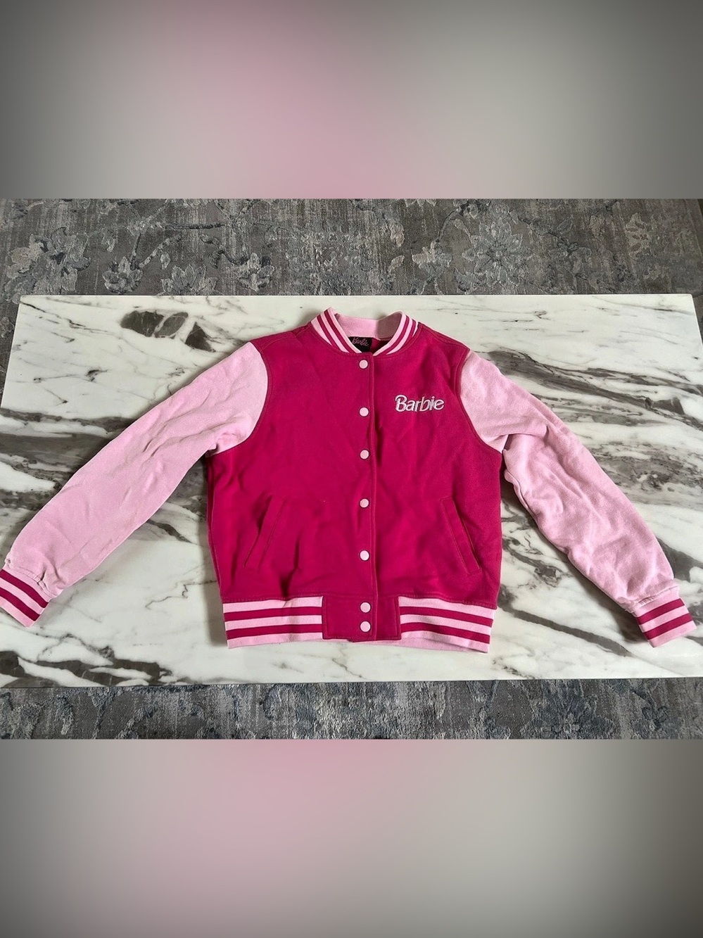 Barbie Pink Varsity Jacket